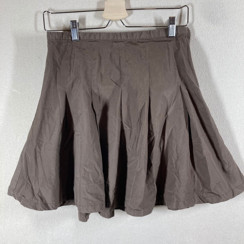 Patagonia Organic Cotton Mini Skirt Sz 2 Brown Pleated Gorpcore Golf Tennis